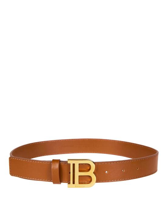 26SS [키즈] 발망 가죽 벨트 BY0Q71Z1371 116 MARRONE - BALMAIN