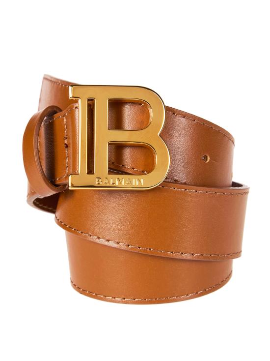 26SS [키즈] 발망 가죽 벨트 BY0Q71Z1371 116 MARRONE