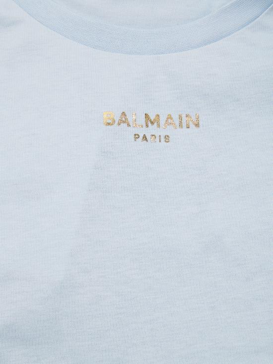 26SS [키즈] 발망 티셔츠 BY8A01Z3672 685OR AZZURRO - BALMAIN