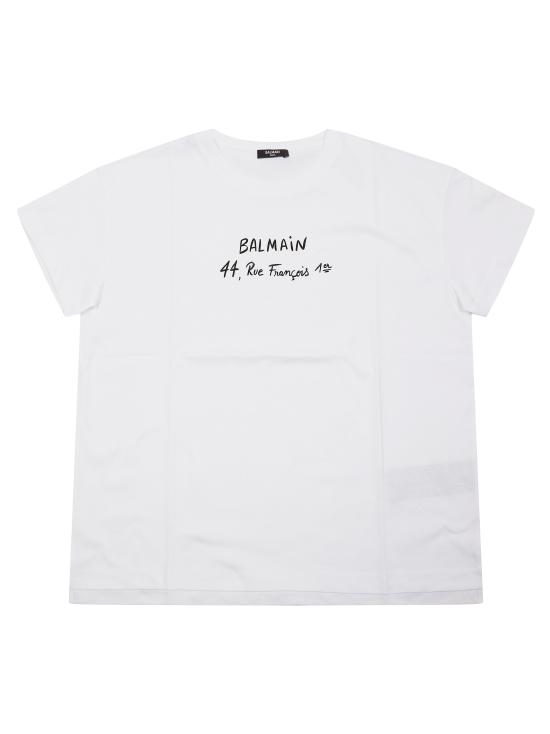 26SS [키즈] 발망 티셔츠 BY8B11Z3672 100NE BIANCO