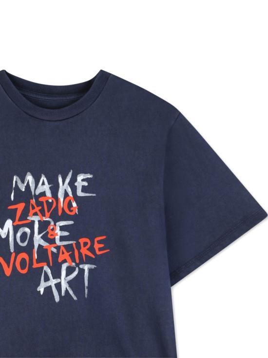 26SS [키즈] 자딕앤볼테르 티셔츠 X60580 83D Blue - ZADIG & VOLTAIRE