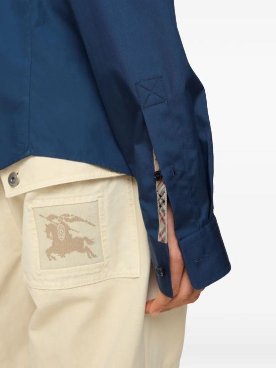 26SS 버버리 긴팔 셔츠 8122006 B4382 DARK GRAPHITE BLUE - BURBERRY