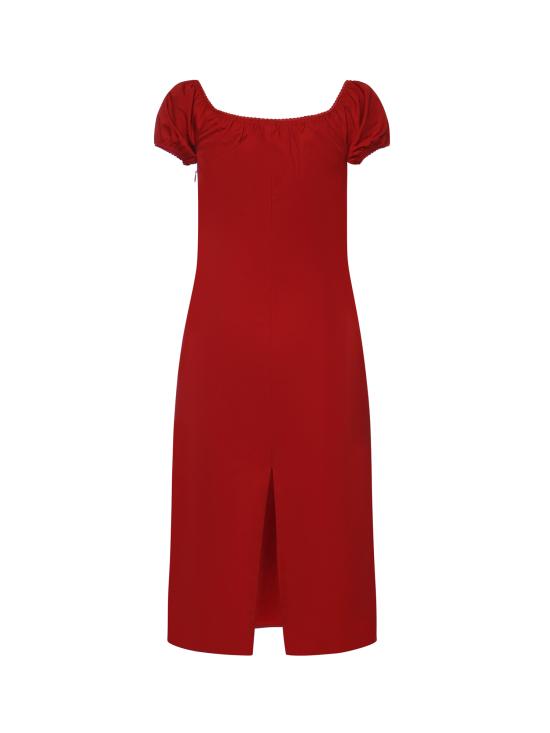 26SS 미우미우 미디 원피스 MF6183 1BMSF0011 Red - MIU MIU