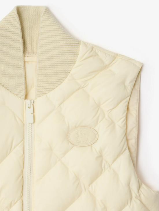 26SS 버버리 체크 스티치 나일론 질레 8114172 C3997 White - BURBERRY