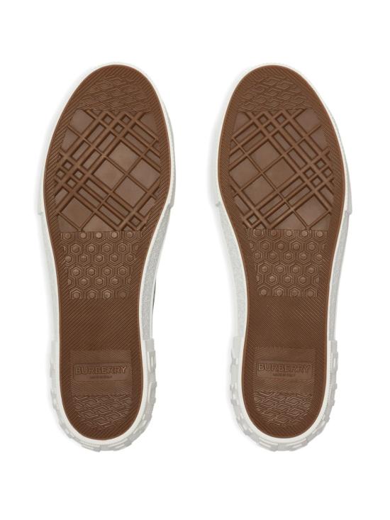 26SS 버버리 체크 나일론 블렌드 스니커즈 8118854 C3348 Brown - BURBERRY