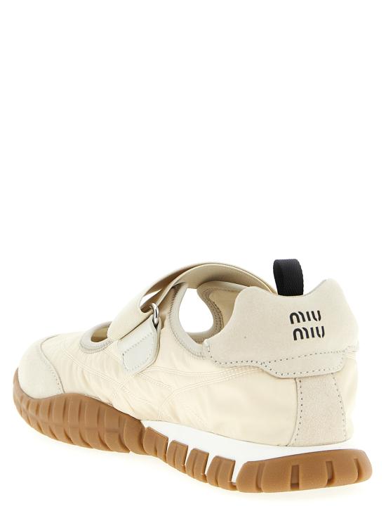 26SS 미우미우 플랫 슈즈 5F416EF005D7CF0304 Beige - MIU MIU