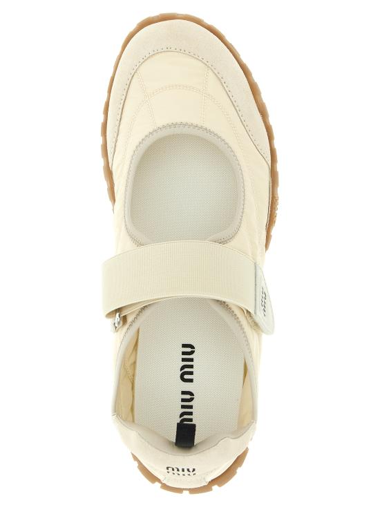 26SS 미우미우 플랫 슈즈 5F416EF005D7CF0304 Beige - MIU MIU