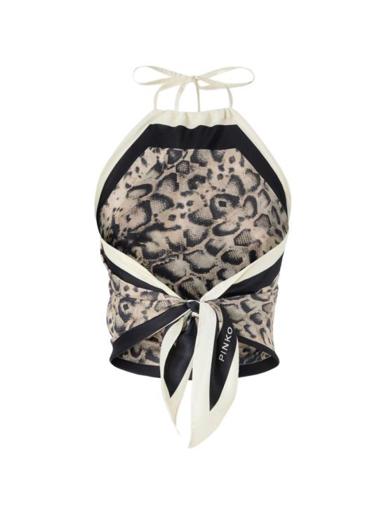 26SS 핑코 긴팔 티셔츠 106732 A38HCZ5 Beige nero - PINKO