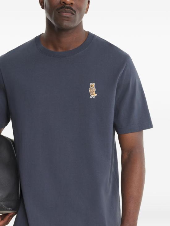 26SS 메종키츠네 반팔 티셔츠 QM00101K J70250422 Shadow blue - MAISON KITSUNE