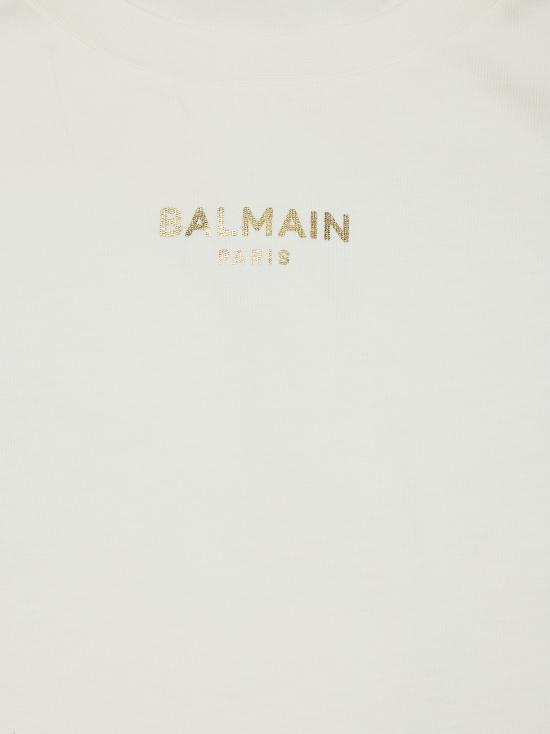 26SS [키즈] 발망 티셔츠 BY8A01Z3672 102OR BIANCO - BALMAIN