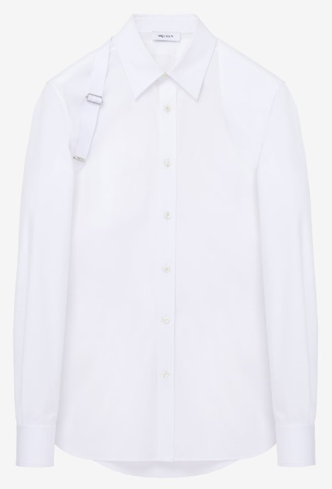 25SS 알렉산더 맥퀸 긴팔 셔츠 828170QNAAB 9000 OPTICALWHITE