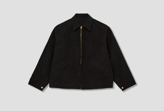 26SS 코모리 자켓 몰스킨 지퍼 반팔 재킷 C03-01016 블랙