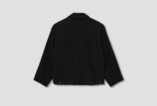 26SS 코모리 자켓 수축 방지 울 지퍼 반팔 재킷 C03-01022 블랙 - COMOLI