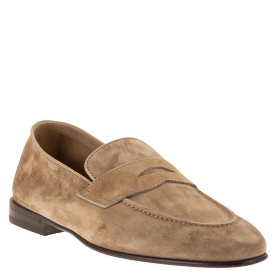 26SS 브루넬로 쿠치넬리 스웨이드 소프트 페니로퍼 MZUCAHG730 BROWN - BRUNELLO CUCINELLI