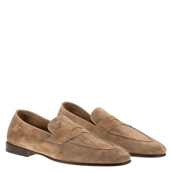 26SS 브루넬로 쿠치넬리 스웨이드 소프트 페니로퍼 MZUCAHG730 BROWN - BRUNELLO CUCINELLI