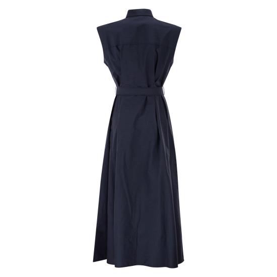 26SS 브루넬로 쿠치넬리 미디 원피스 ML140A5286 BLUE - BRUNELLO CUCINELLI