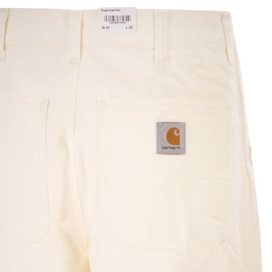  칼하트 디어본 캔버스 싱글 니 팬츠 I031497 WHITE - CARHARTT