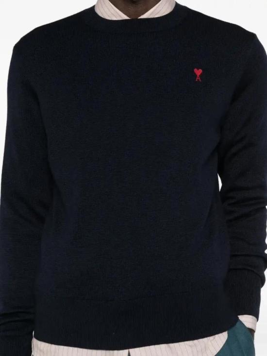 26SS 아미 ADC 크루넥 스웨터 HKS826 001 414 Blue - AMI