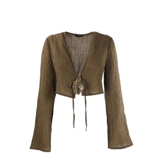  Hamoulet 긴팔 티셔츠 HADAR Brown