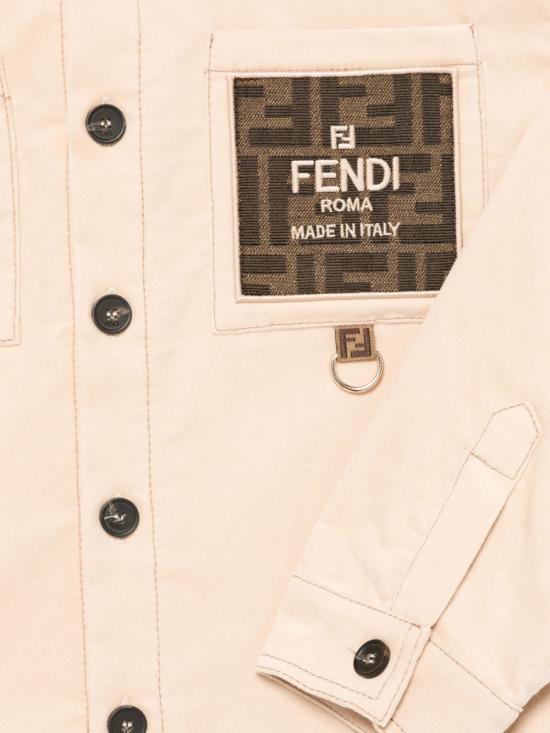 25FW [키즈] 펜디 셔츠 JMC181 AS5BF1P2P Beige - FENDI