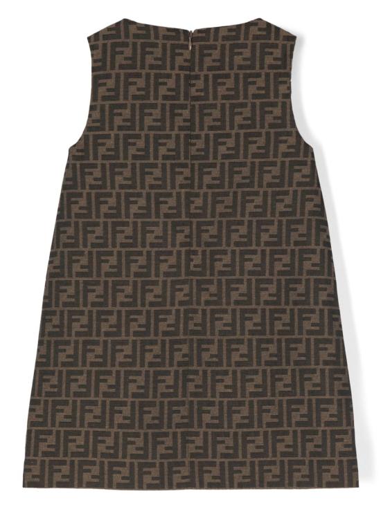 25FW [키즈] 펜디 원피스 JFB712 AQTKF15B6 Brown - FENDI