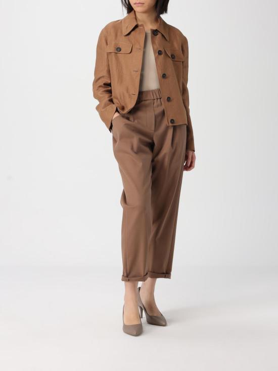 26SS 브루넬로 쿠치넬리 리넨 다이어고널 재킷 MH5277581 C9850 Brown - BRUNELLO CUCINELLI