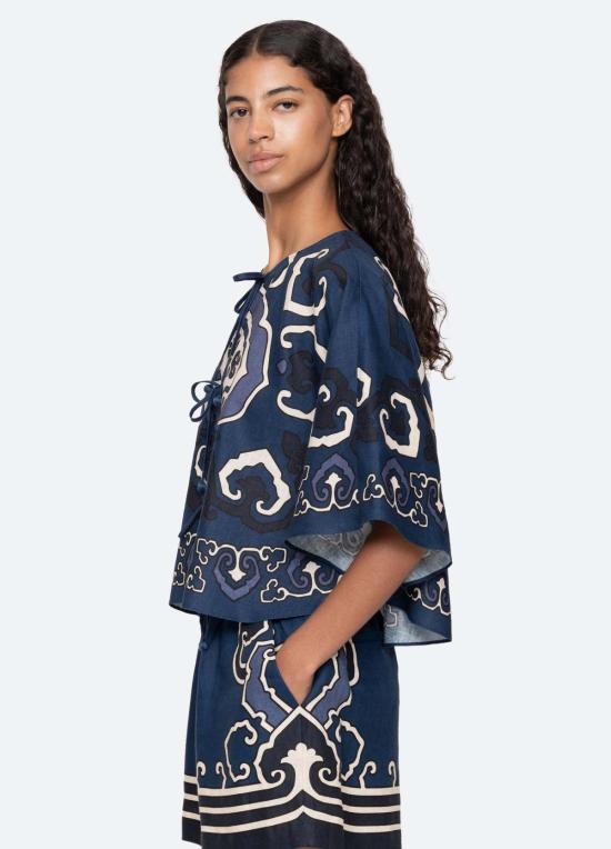  씨뉴욕 블라우스 Sea Ny Blaise 탑 네이비 - SEA NY