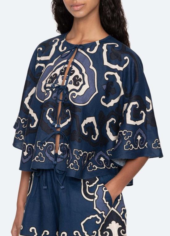  씨뉴욕 블라우스 Sea Ny Blaise 탑 네이비 - SEA NY