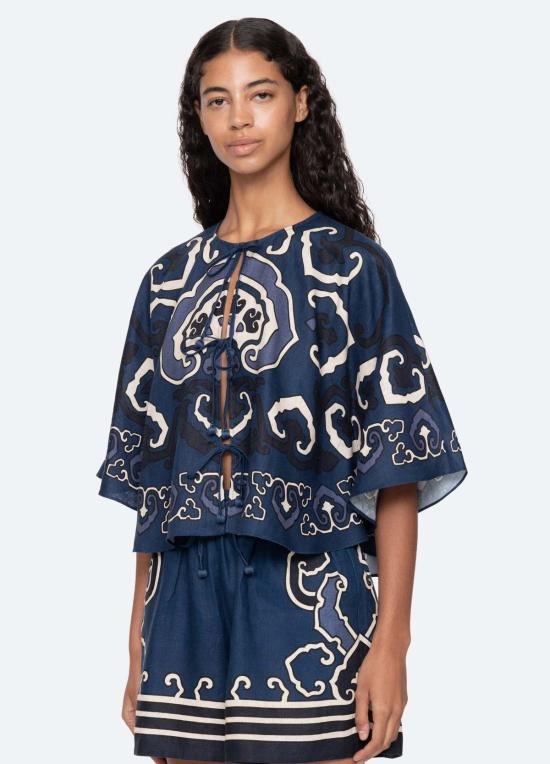  씨뉴욕 블라우스 Sea Ny Blaise 탑 네이비 - SEA NY