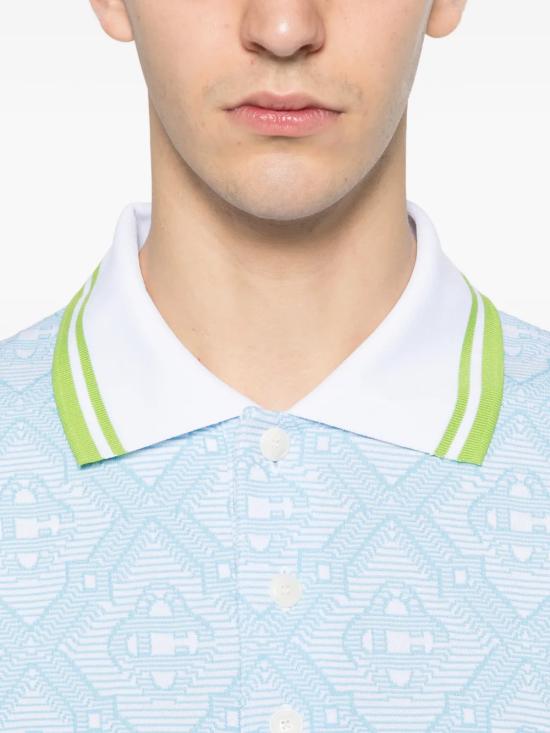 26SS 카사블랑카 반팔 티셔츠 MSP26JTP46601 CLEAR BLUE - CASABLANCA