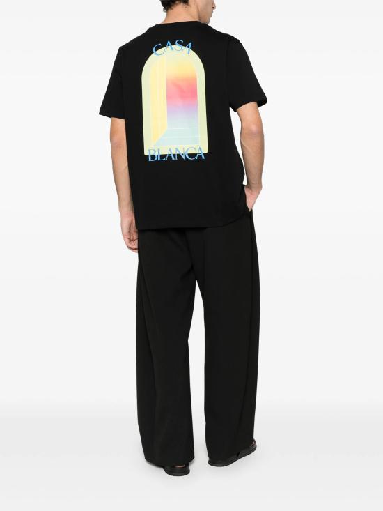 26SS 카사블랑카 반팔 티셔츠 MSP26JTS00114 BLACK - CASABLANCA