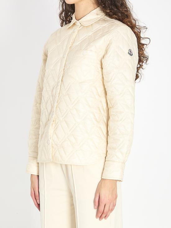 26SS 몽클레어 다이아몬드 퀼팅 패딩 셔츠 자켓 L10932F00001788UY 052 WHITE - MONCLER