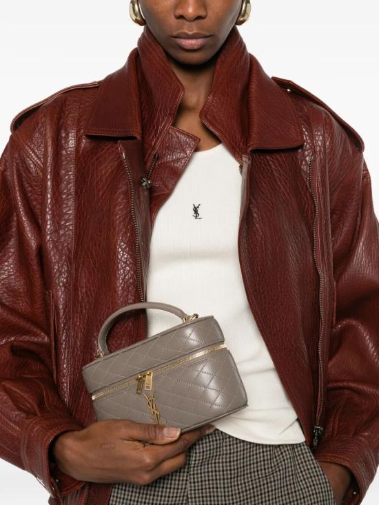 26SS 생로랑 램스킨 가비 베니티 백 7667311EL07 1799 BROWN - SAINT LAURENT