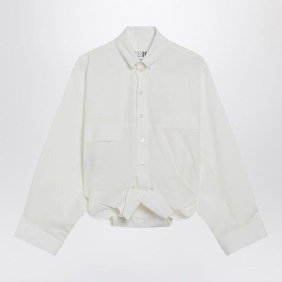 26SS MM6 메종마르지엘라 셔츠 S52DT0058M35256 101 WHITE