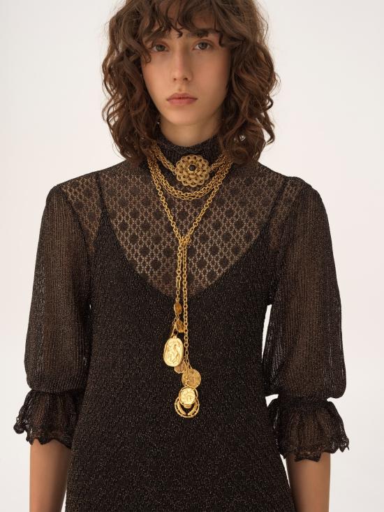 26SS 끌로에 미디 원피스 CH26SMR036200YY BLACK - CHLOE