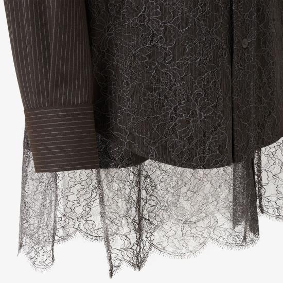 25FW 펜디 긴팔 셔츠 FS1332AVK1F0DHP BLACK - FENDI