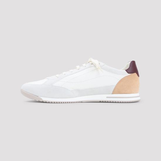 26SS 브루넬로 쿠치넬리 디어스킨 & 스웨이드 스니커즈 MZUKOKA348 CXM48 WHITE - BRUNELLO CUCINELLI