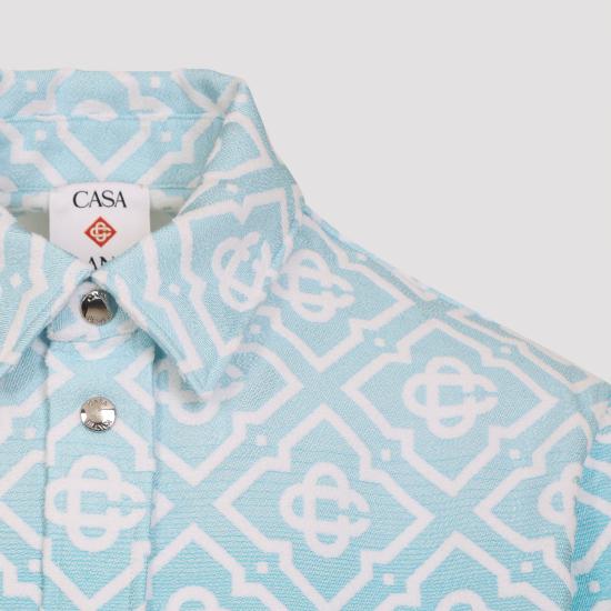 26SS 카사블랑카 자켓 MSP26JK44901 MONOGRAM BLUE - CASABLANCA