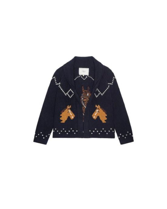  더 그레이트 가디건 그레이트. 호스 로지 카디건 네이비