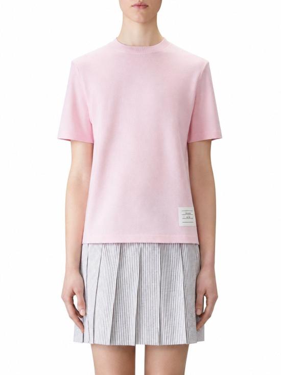 26SS 톰브라운 클래식 피케 4바 티셔츠 FJS207A00050 680 LT PINK - THOM BROWNE