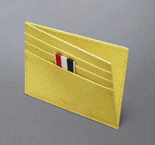 26FW 톰브라운 페블 그레인 레더 스트라이프 노트 카드 홀더 MAW031L00198 735 - THOM BROWNE