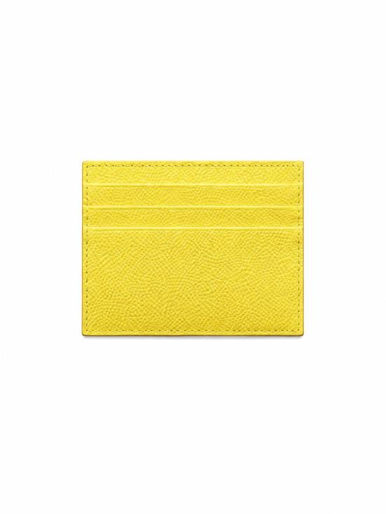 26FW 톰브라운 페블 그레인 레더 스트라이프 노트 카드 홀더 MAW031L00198 735 - THOM BROWNE