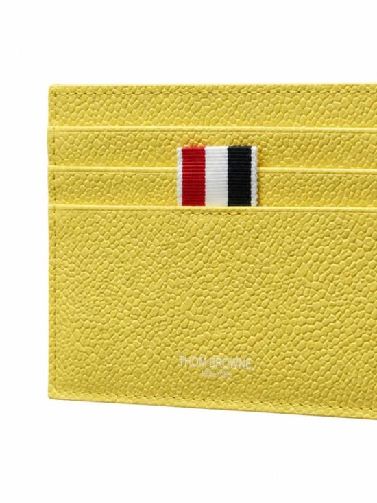 26FW 톰브라운 페블 그레인 레더 스트라이프 노트 카드 홀더 MAW031L00198 735 - THOM BROWNE