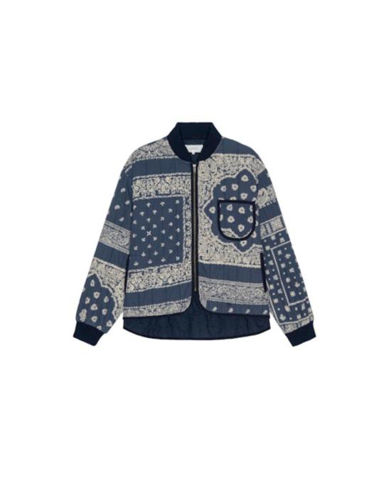  더 그레이트 봄버 자켓 . 퀼팅 봄버 재킷 네이비 반다나 프린트