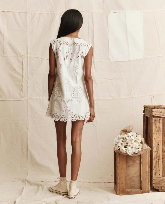  더 그레이트 숏 원피스 그레이트 피크닉 시프트 드레스 크림 - THE GREAT