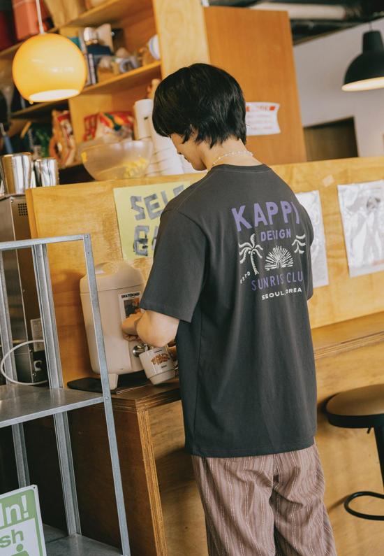  캐피 디자인 반팔 티셔츠 캐피 팜 코스트 티 - KAPPY DESIGN