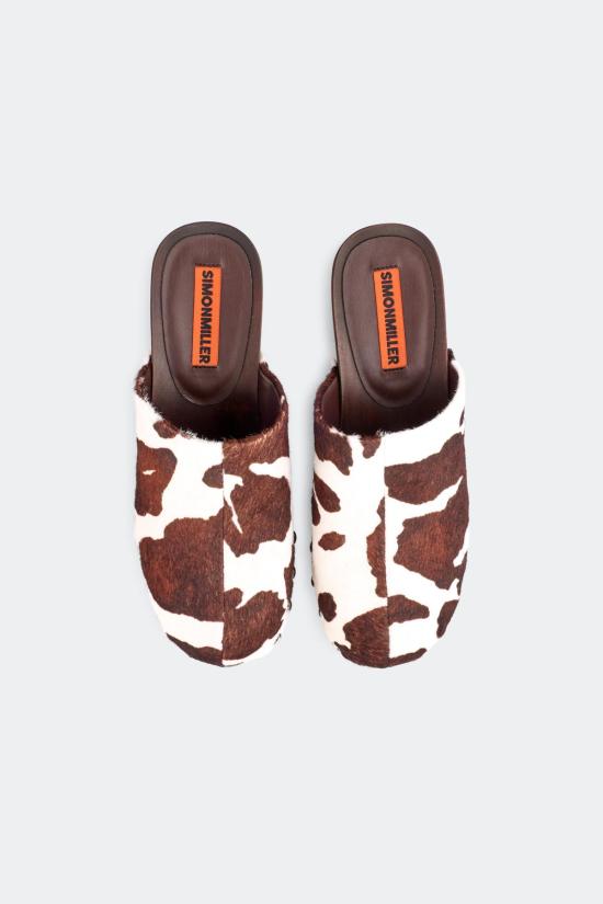  사이먼밀러 뮬/슬리퍼 사이먼 밀러 리오 우드 클로그 소 무늬 - SIMONMILLER