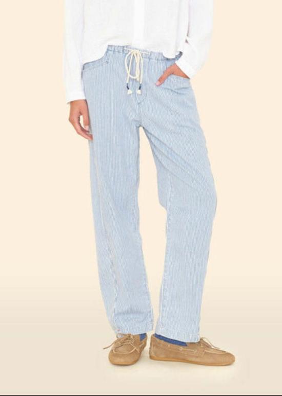  시레나 크롭 팬츠 백스터 팬츠 블루 Rr - XIRENA