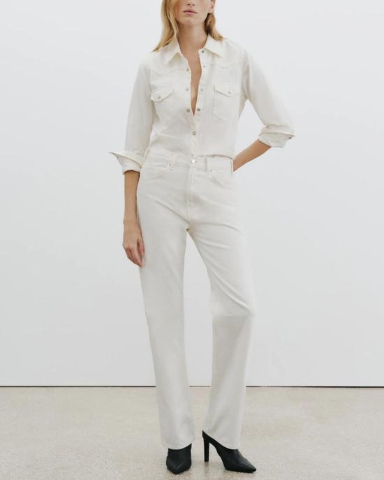  닐리로탄 블라우스 닐리 로탄 트래비스 셔츠 크림 - NILI LOTAN