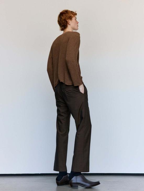  가브리엘라 콜 가먼츠 스트레이트 팬츠 205번 브라운 여름 울 테일러드 팬츠 - GABRIELA COLL GARMENTS